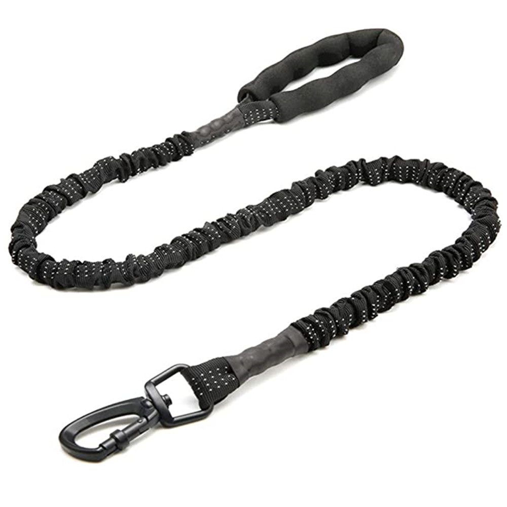 Прочный Короткий поводок для собак, амортизирующий Светоотражающий Поводок для собак, тренировочный поводок для собак с удобной мягкой ручкой