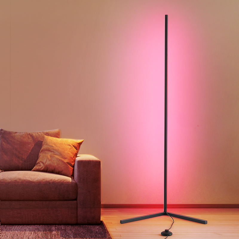 Modern Minimalist Remote control Standing Lamps RGB Colorful Corner floor Light Living Room Bedroom APP smart led floor lamp
