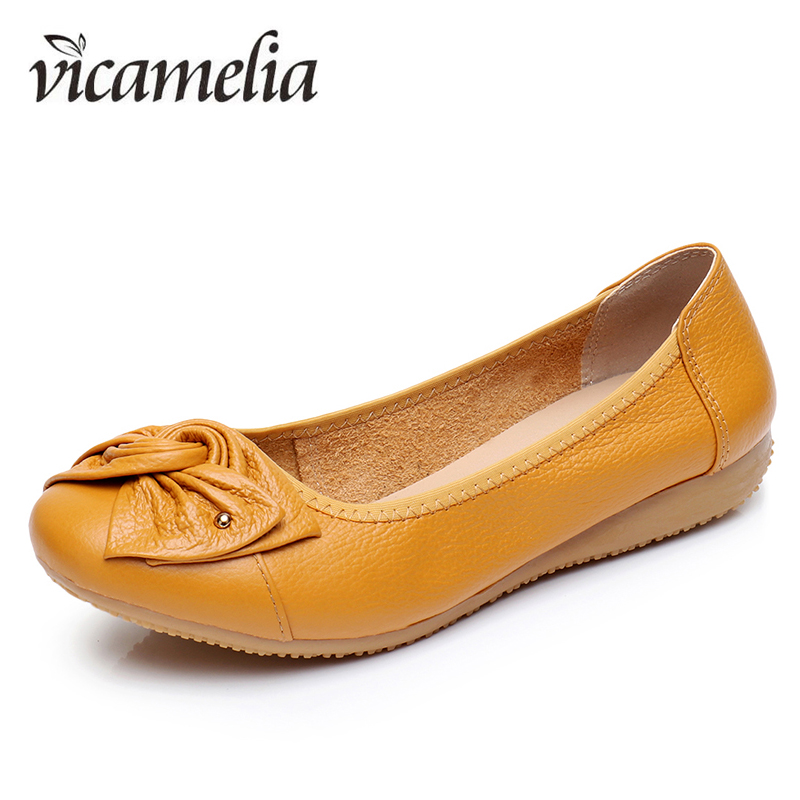 Женские классические туфли из натуральной кожи на плоской подошве, осень 2019, мягкая подошва, защитная обувь с бантом для женщин, весна