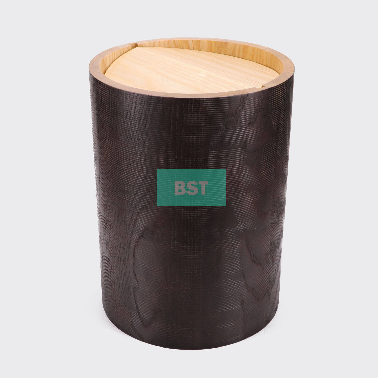 Material De Oficina Cubo Basura 5l Hogar Y Mas Papelera Blanca Con Tapa Madera Bambu Oficina Y Papeleria Hyacinthaneke Com