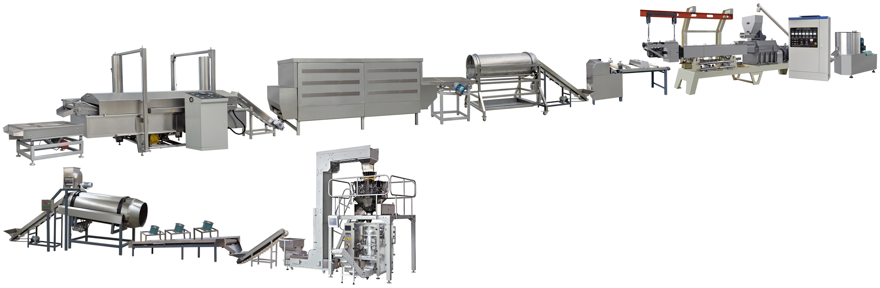 SIEMENS Tortilla Chips Production Line Extruding Machine 300kg/H