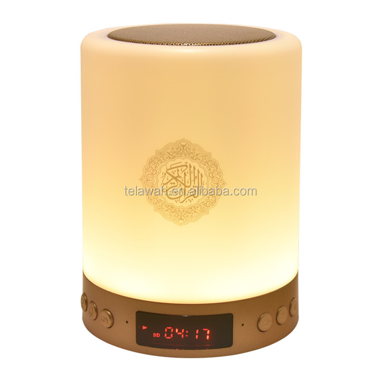 SQ-515P новые продукты AZAN светодиодная Сенсорная лампа Quran колонка с часами