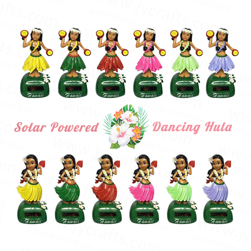 Милые сувениры, подарок на солнечной батарее, гавайская танцевальная кукла Hula для украшения окон