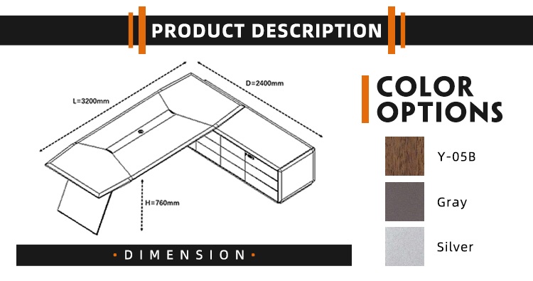 High End Modern General Manager Wood Veneer Luxurious Smart Executive Office Desk Furniture For New Building