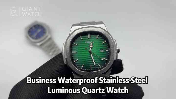 Luxury Stainless Steel Wristwatch Quartz Waterproof Men's Watch