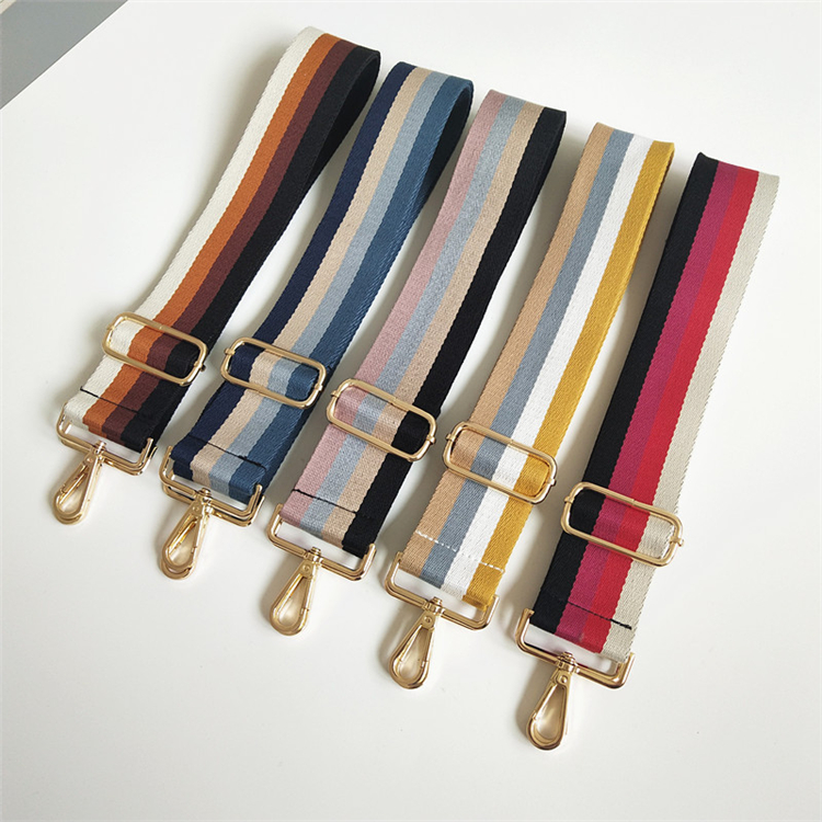 Лидер продаж, 5 см Широкий холщовый Полосатый Регулируемый съемный ремешок для сумочки, лямки на плечо для гитары для девушек