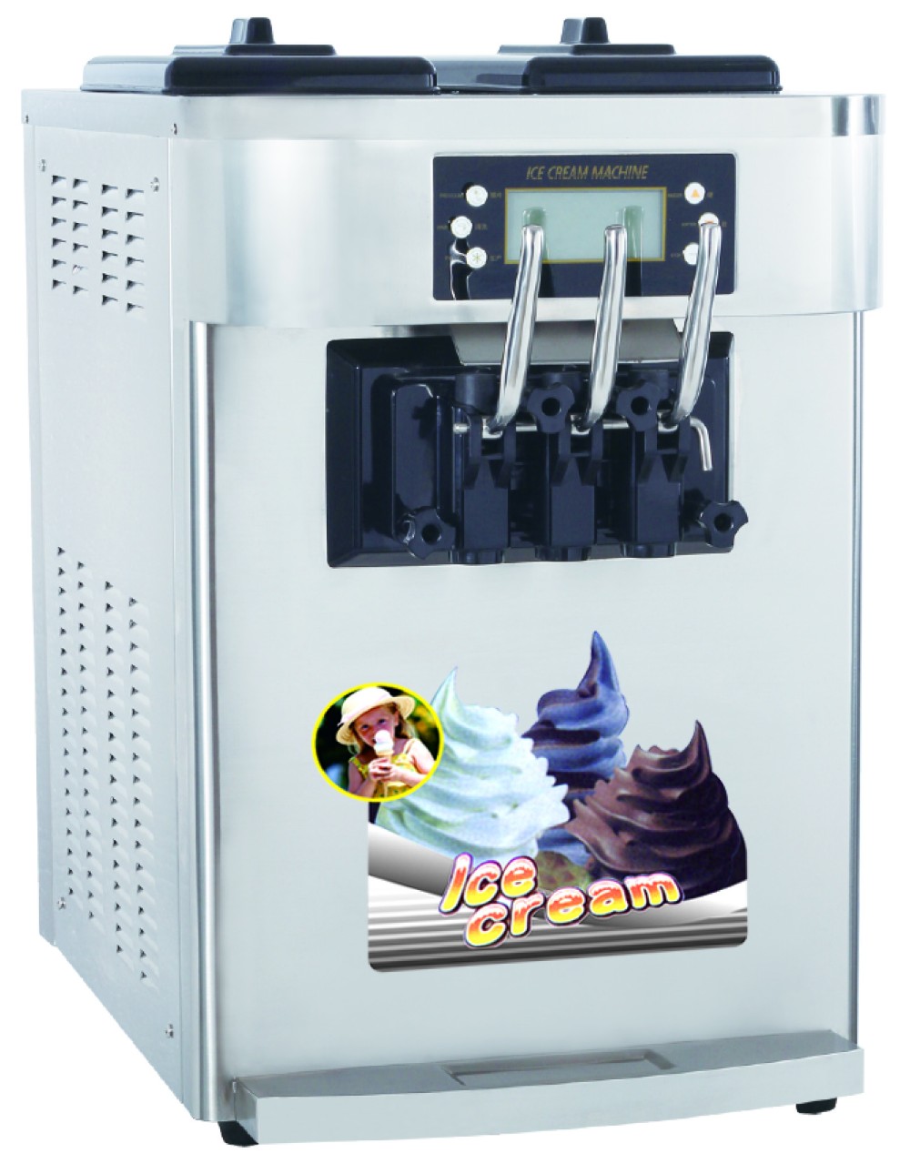 Мини-машина для приготовления домашнего мороженого 220 В, цена, трехцветная машина для приготовления йогурта и мороженого