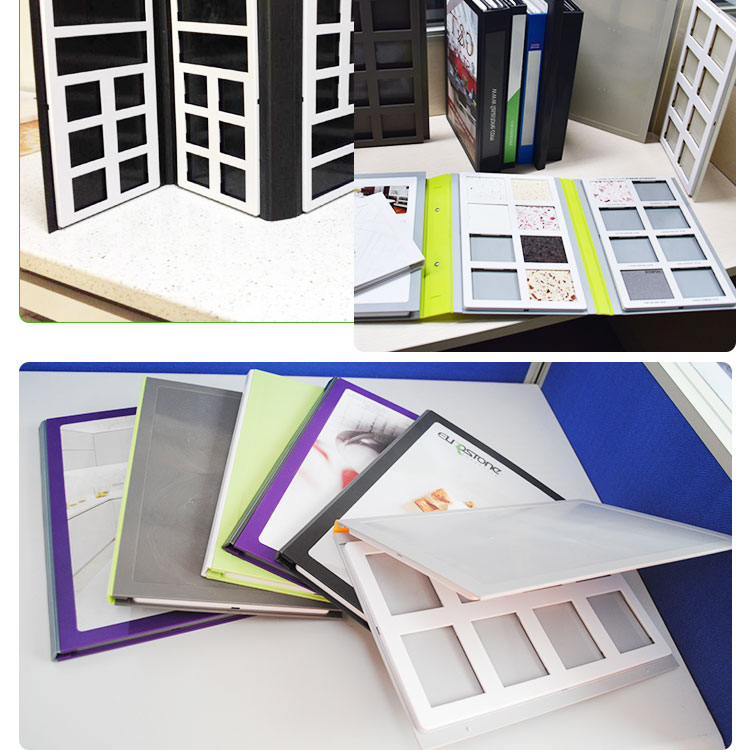 Diode Stone Display Marble Tile Sample Plastic Display Quartz Sample In Book Holder For Granite And Folder