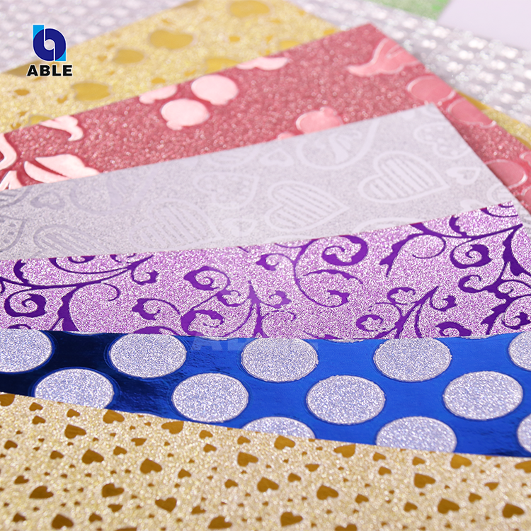 Factory Quality 250GSM Glitter Patterned Paper Cardstock from China