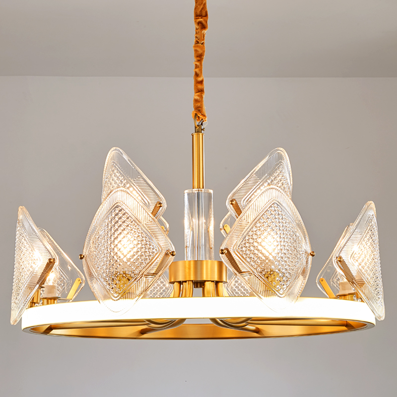 New Hot Sale Wholesale Art Fancy Design Sumptuous Pendant LED Chandelier Glass Lamps Modern Luxury Living Room Decor Lighting