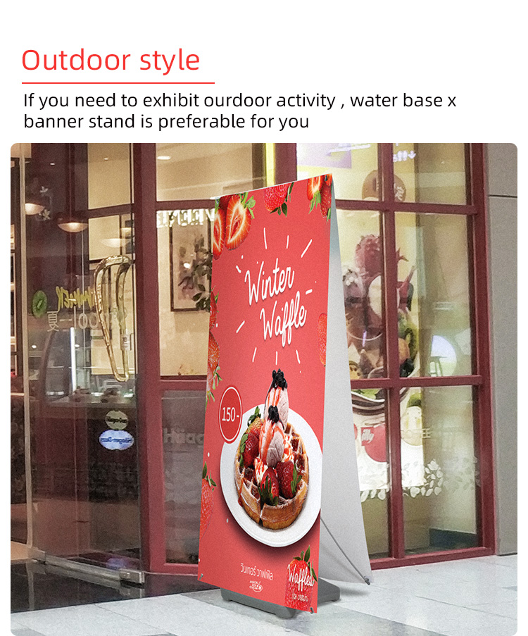 Printing Material Flex Butterfly Aluminum X Banner Stand Display