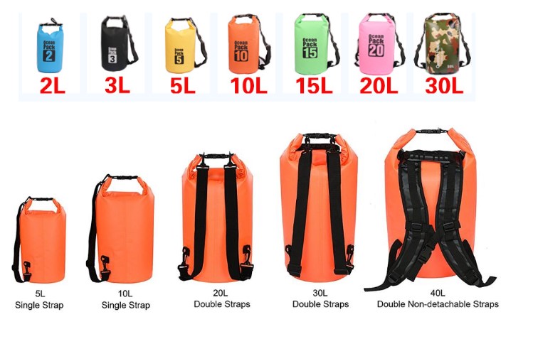 product-750-473.21428571428567 Premium Waterproof Bag, Sack with phone dry bag and Long Adjustable Shoulder Strap Included, Perfect for Kayaking / Boating /