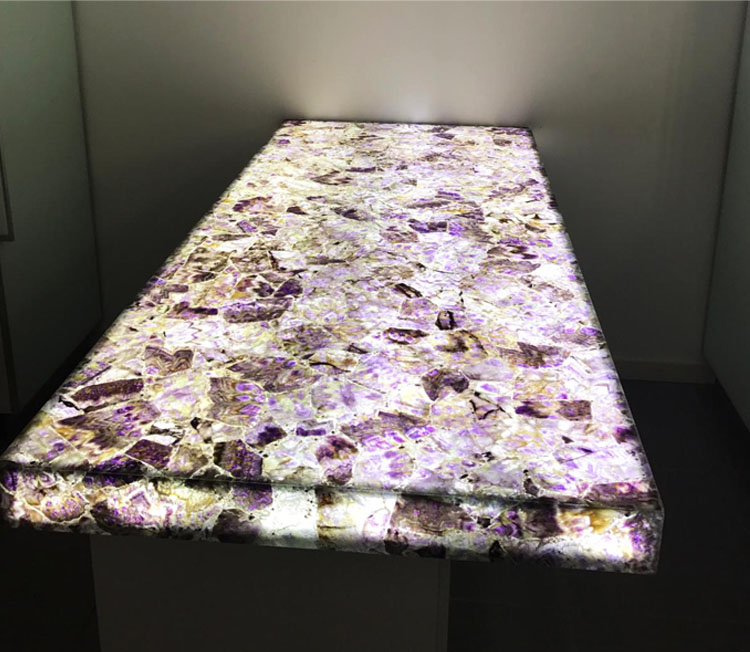 紫色石英板紫水晶面板大理石板花岗岩台面 - buy amethyst panel