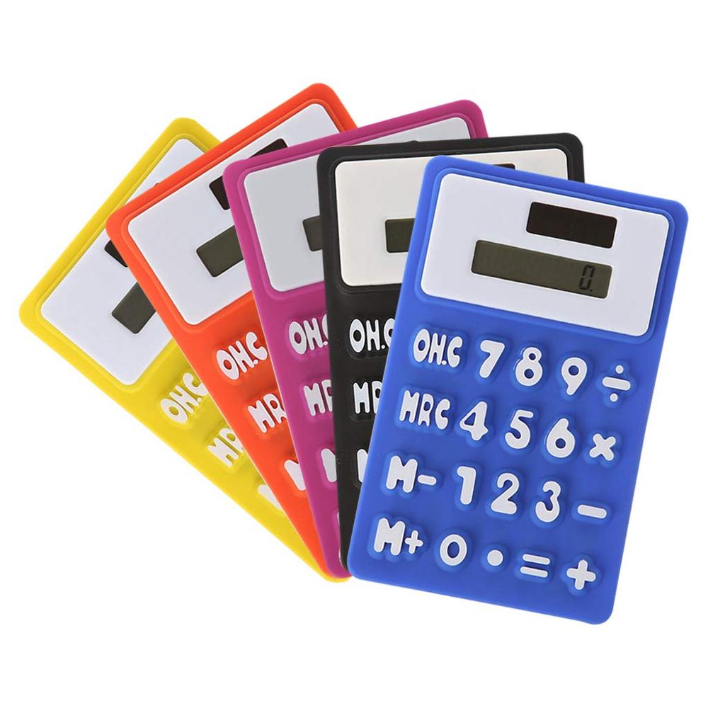 Силиконовый солнечный калькулятор научная Студенческая цена мини дети цена карманный студент пользовательский Настольный маленький бизнес