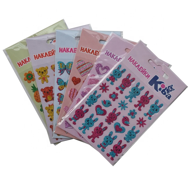 Цветные самоклеящиеся блестящие наклейки в форме сердца с индивидуальным принтом