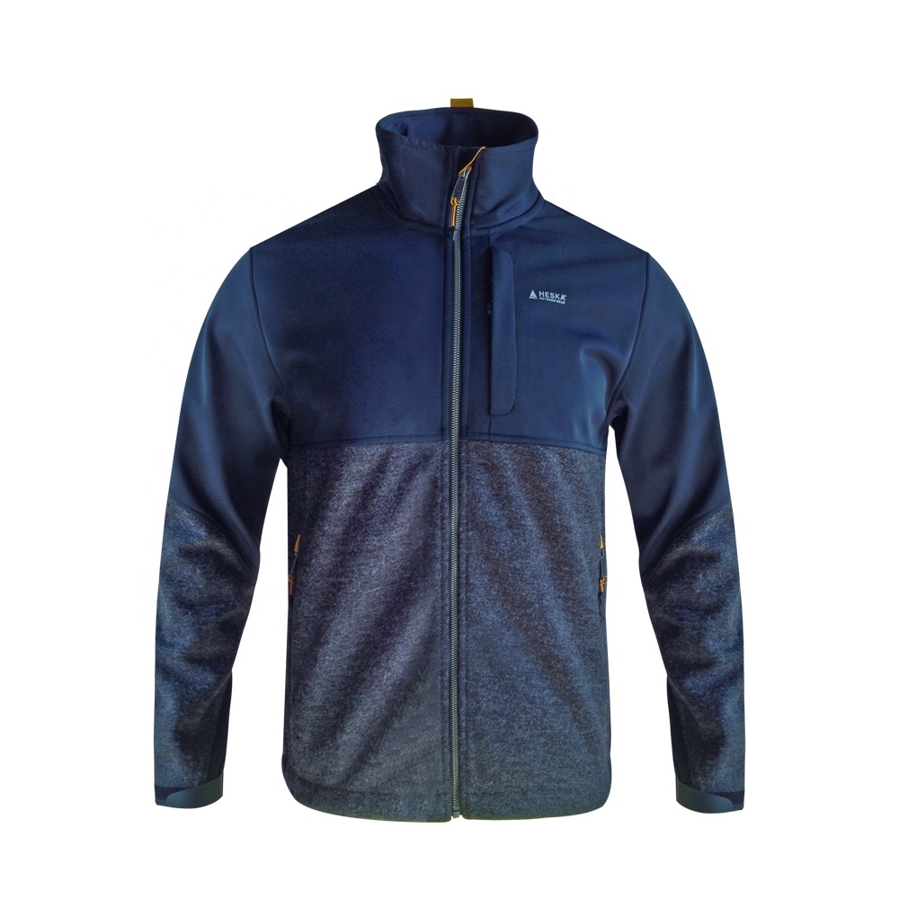 Осенние мужские вязаные флисовые черные пальто OEM мягкая куртка