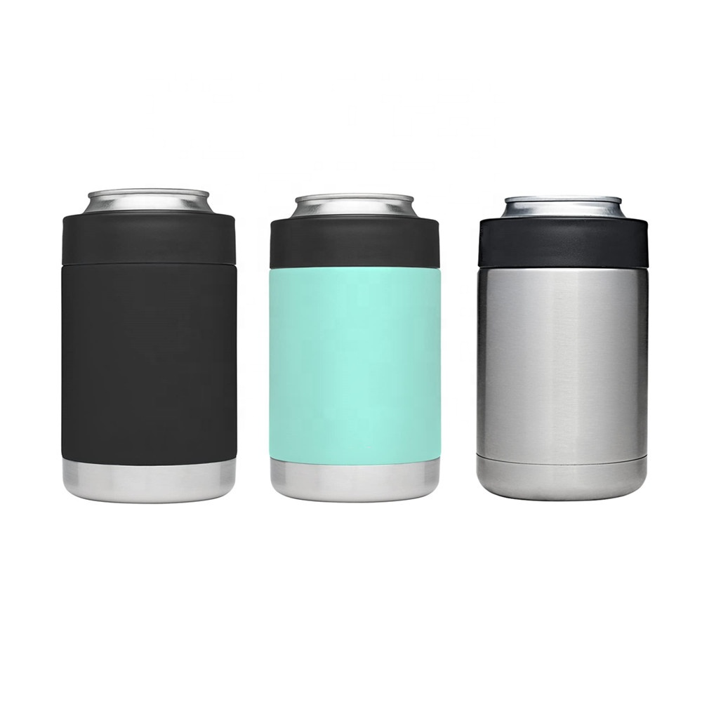 Изолированный пивной охладитель с двойными стенками из нержавеющей стали, тонкий изолятор емкостью 12 унций