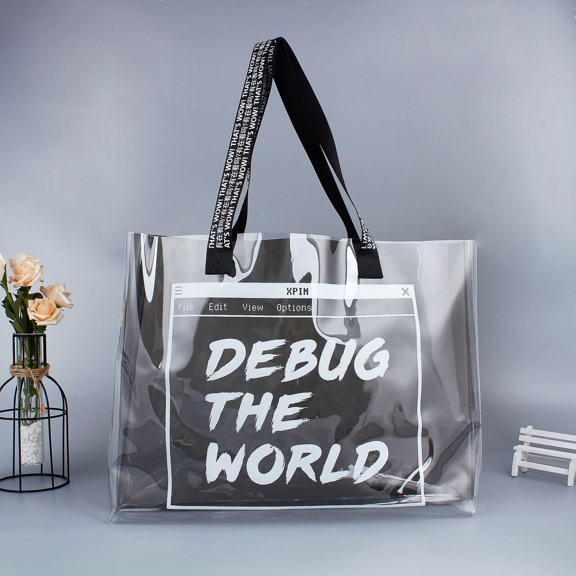 large pvc shopping bag