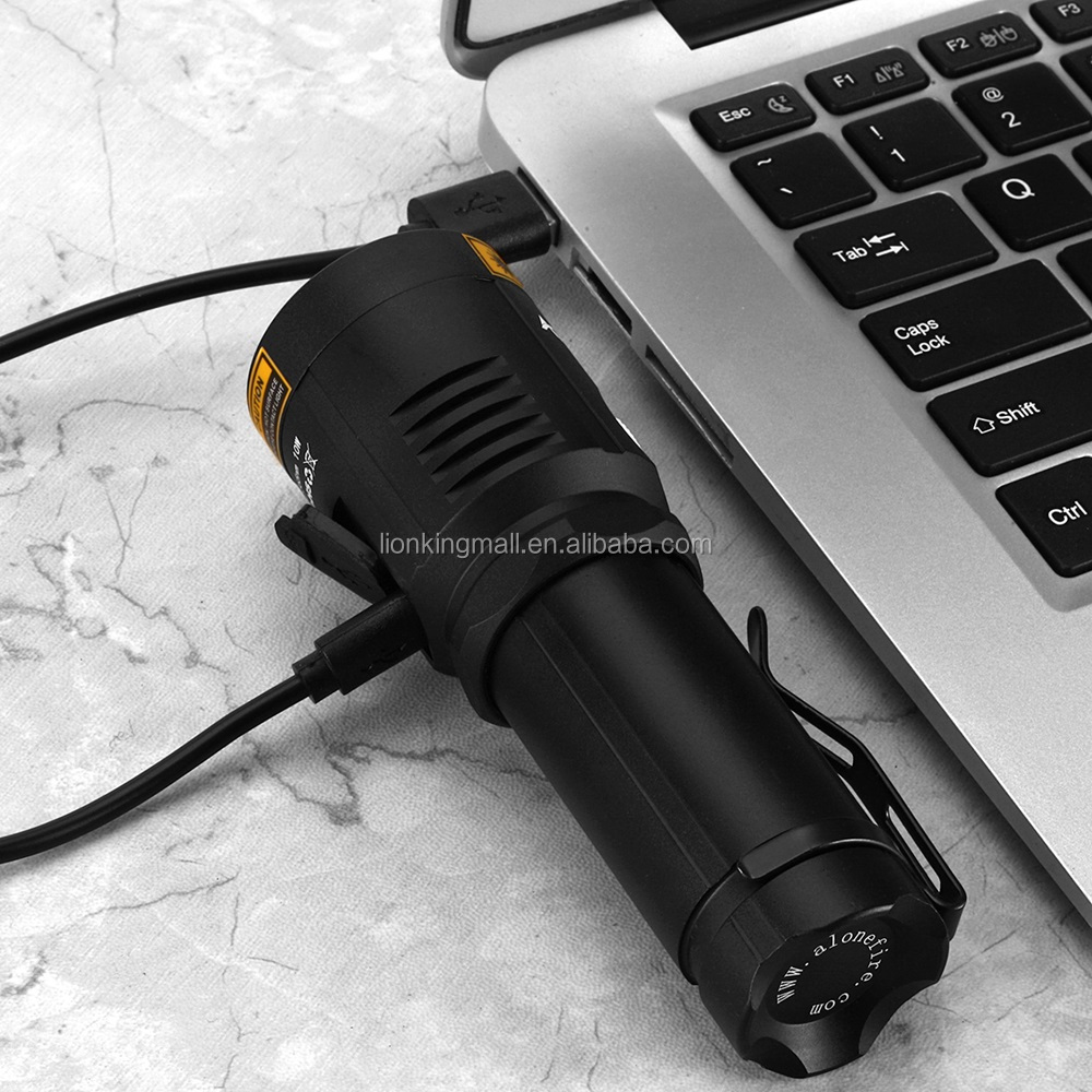 Lampe Torche UV ALONEFIRE SV003 - 10W 365Nm - Rechargeable USB - Aluminium