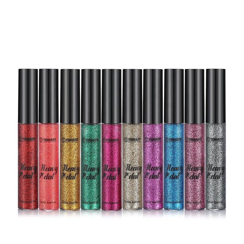 10 цветов Алмазные перламутровые жидкие тени для век блестящие тени для век Палитра Тени для век мерцающие натуральные металлические матовые минеральные атласные