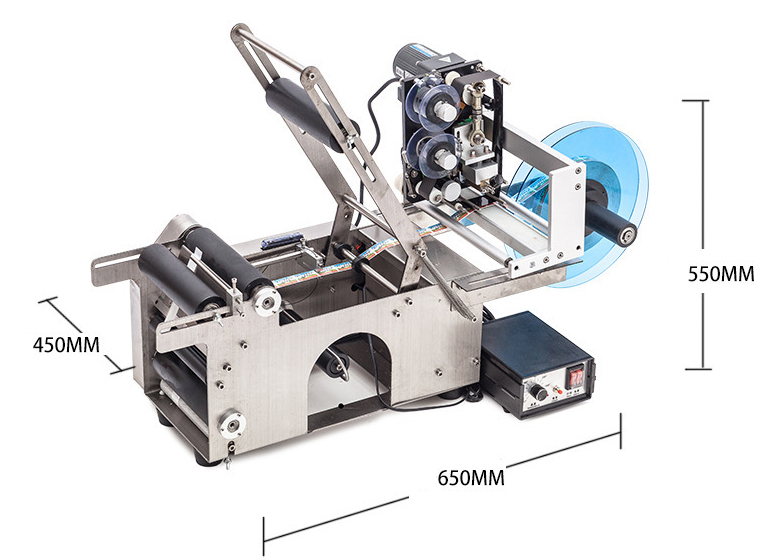 Hand Held Manual Round Bottle Labeling Machine With Printing Code,Manual Bottle Labeler