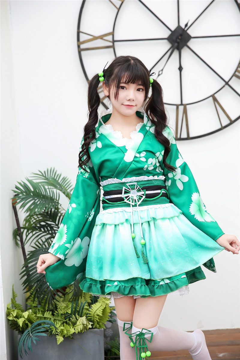 洛丽塔樱花成人女性艺妓服装派对花式服饰性感日本女孩 cosplay 和服