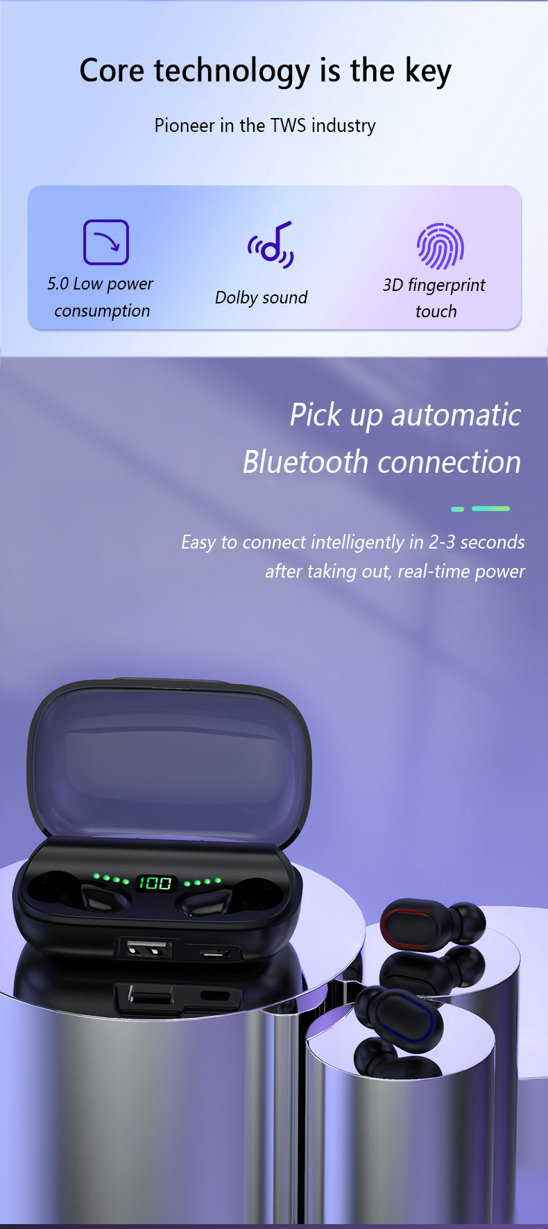 Headphones 2021 New Product Amazon Top Seller Popular Headset TWS mobile phone Wireless headphones Sports Earphone Wholesale