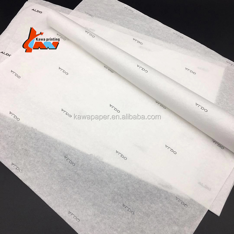 28gsm Custom Coloured branded names logo tissue paper printed wrapping paper for shoe clothes