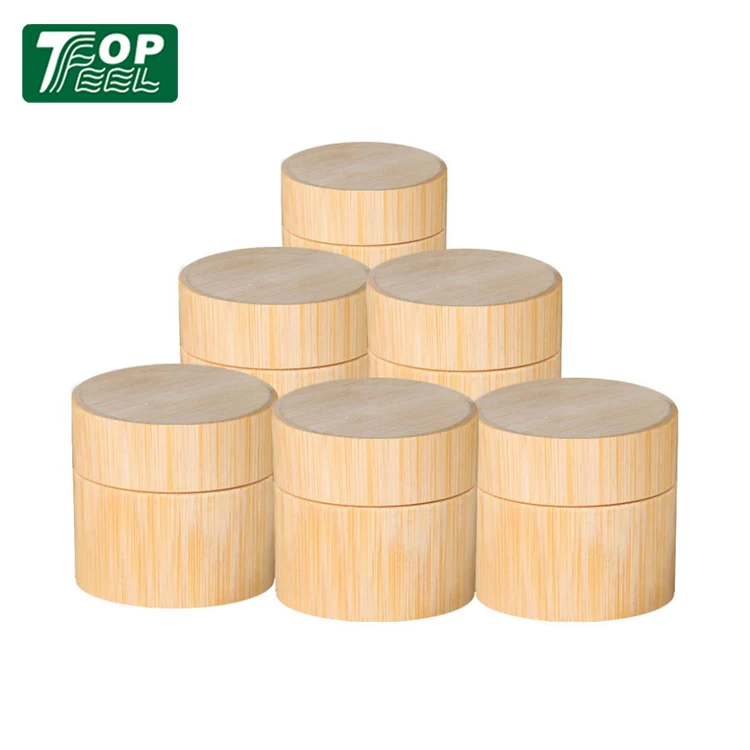 Wholesale 3g 5g 10g 15g 20g 30g 50g Bamboo Wooden Cosmetic Packaging Container Cream Jar With PP Inner