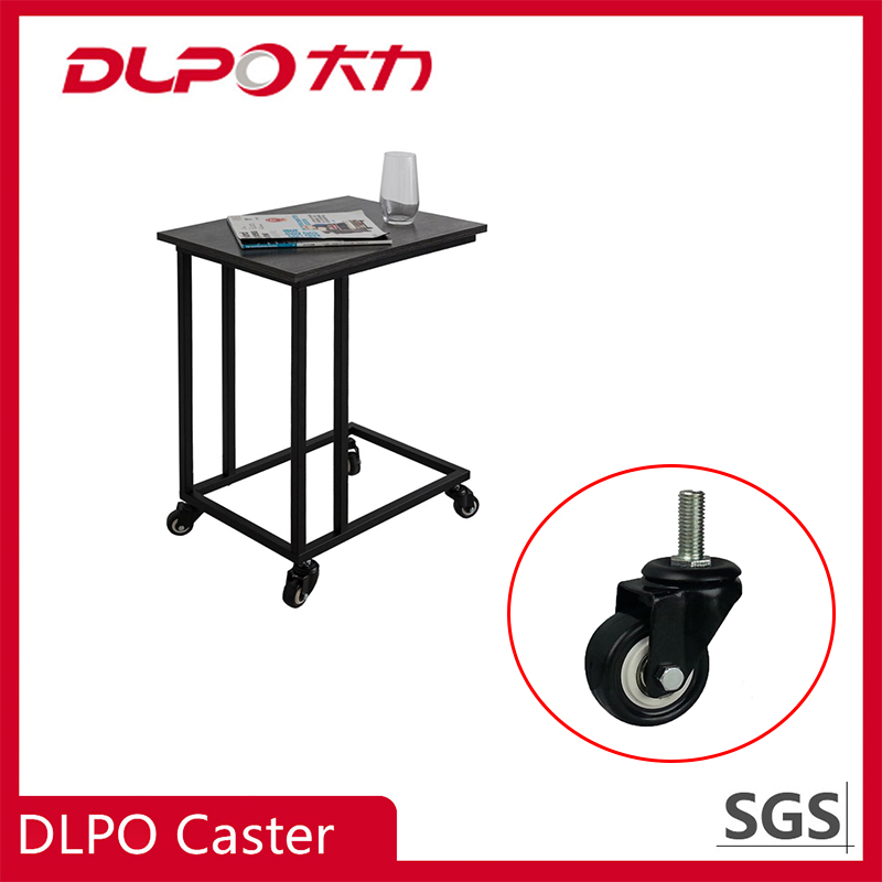 Dlpo 2 Inch Heavy Duty Universal Swivel Plate Caster PU No Noise Castor Markless Wheels with Double Bearing and Lock