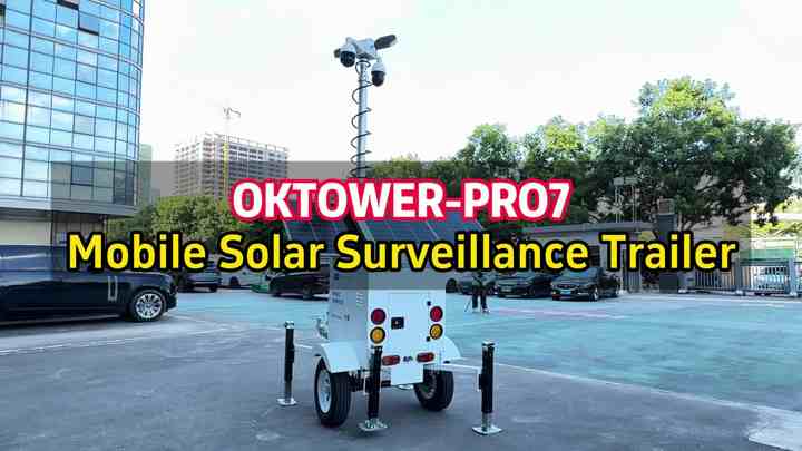 Mobile Video Surveillance Solar CCTV Security Camera Trailer Tower ...