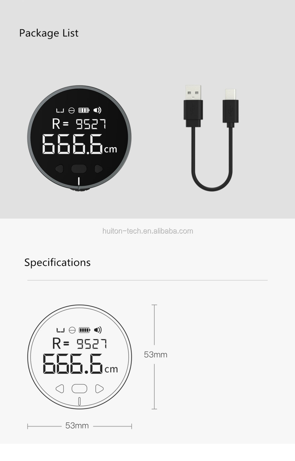 Youpin DUKA(Atuman) Little Q Electronic Ruler Tape HD LCD Screen Long Standby Rechargeable Ruler