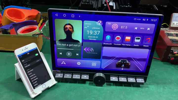 13.1 Inch Single Knob Android Car DVD Player - Universal