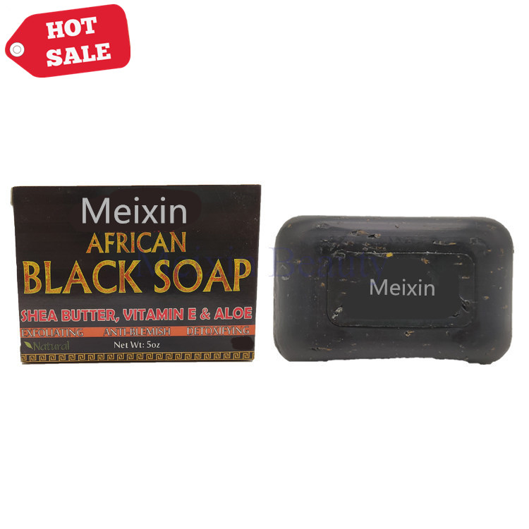Натуральное Отбеливающее травяное мыло ручной работы, органическое бамбуковое угольное Африканское черное мыло