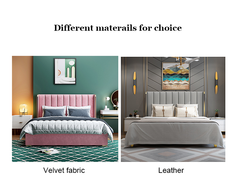 Modern leather beds luxury bedding sets bed for bedroom