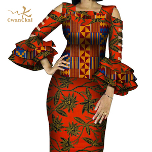 Fashionable Wax Fabric Sexy African Clothing, Traditional Women's African Clothing Dress