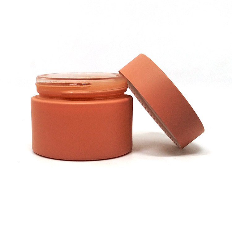 Wholesale matte colored 5g 10g 20g 30g 50g 100g frosted glass face cream jar