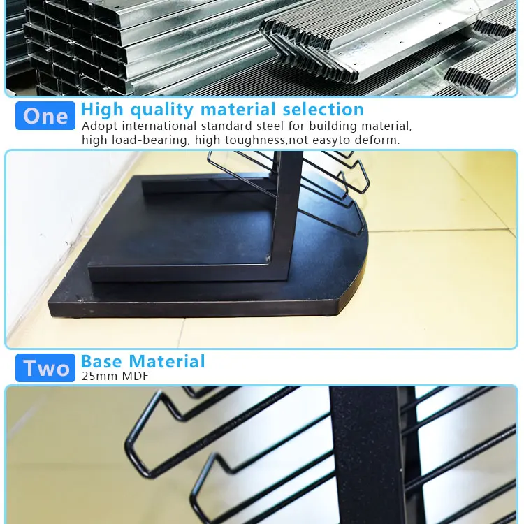 Sample Box Vacuum Holder Panel Frame And Porcelain Adjustable Tile Display Rack Rotating Ceramic Stand Sliding