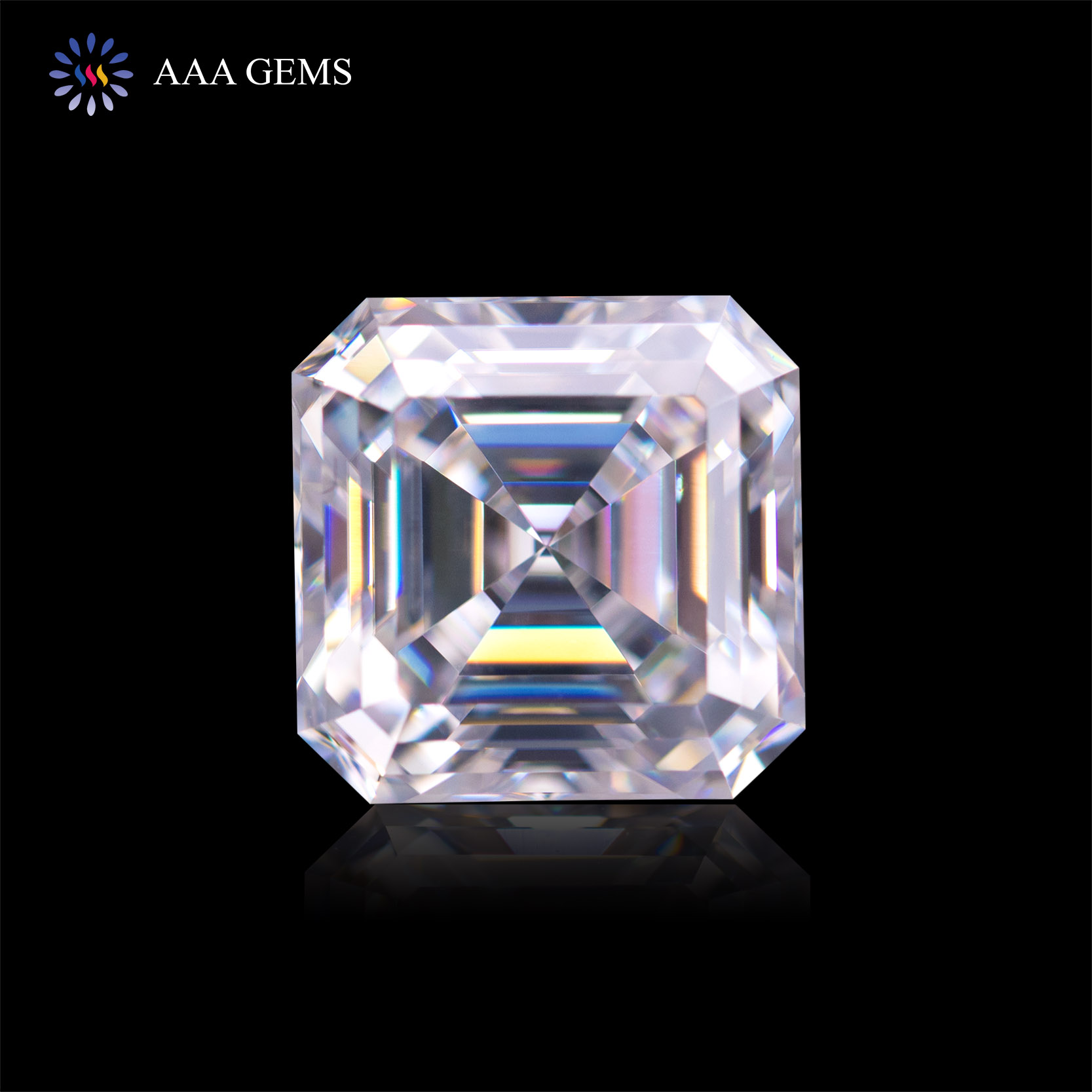 Good Quality Best Price GRA Moissanite Diamond White Color Asscher cut Moissanite