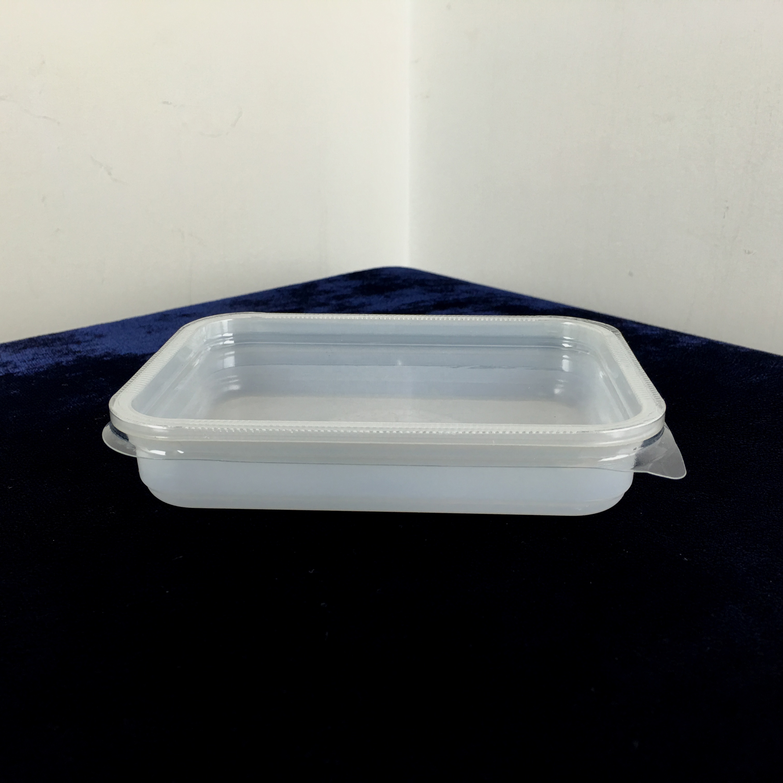 200 мл 7 унций прямоугольник OEM пользовательский логотип Printig ПЭТ контейнер с крышкой