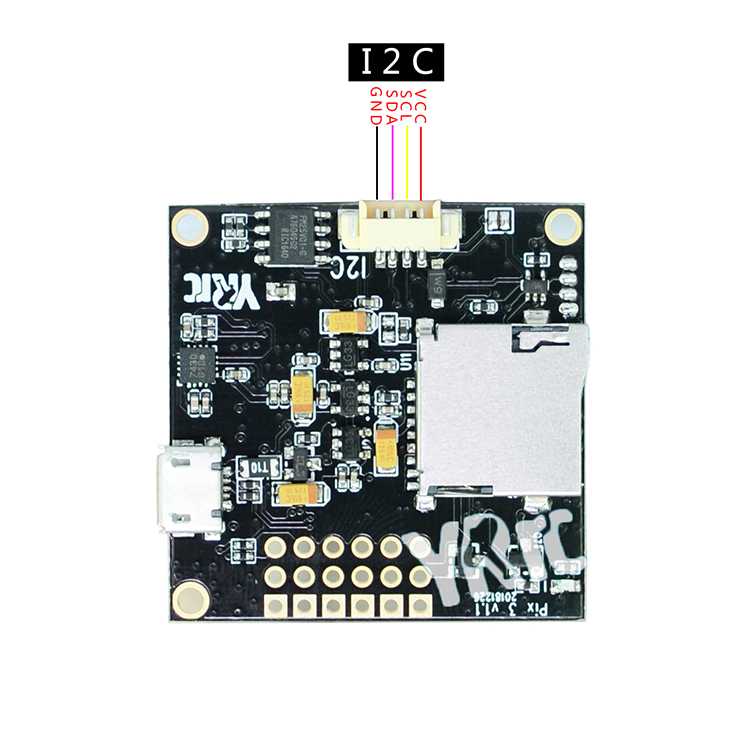 Pixhawk MINI PIX, 2.4 8 PX4 Pilote Automatique PIX 2.4.8 32Bit Contrôleur De Vol avec Module D'alimentation Sonnerie pour la Course Drone Hélicoptère
