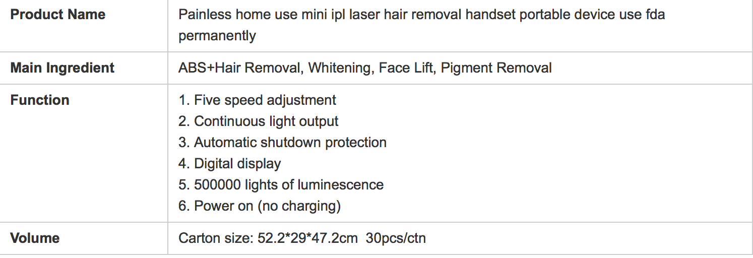Painless Women Hair Shaver Electric Lipstick Facial Mini Lpl Laser Hair Removal