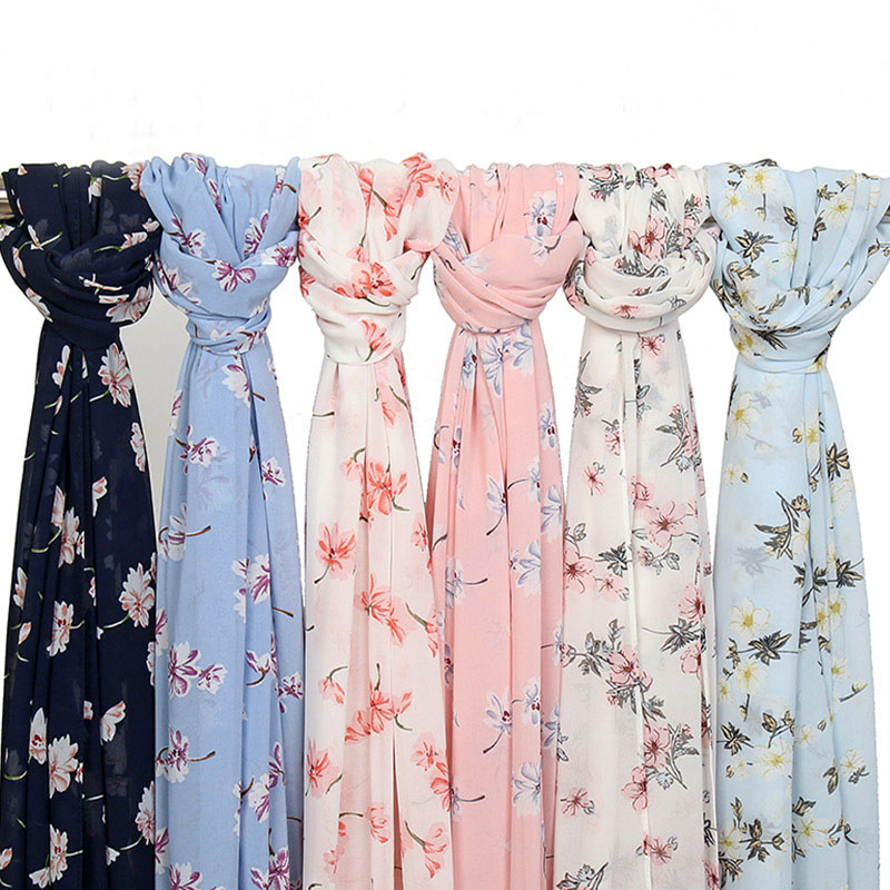 Оптовая продажа, хорошее качество, Мягкий Шифоновый хиджаб из Жоржетта в горошек, удобные мягкие шифоновые шали с принтом, мусульманский шарф, хиджаб