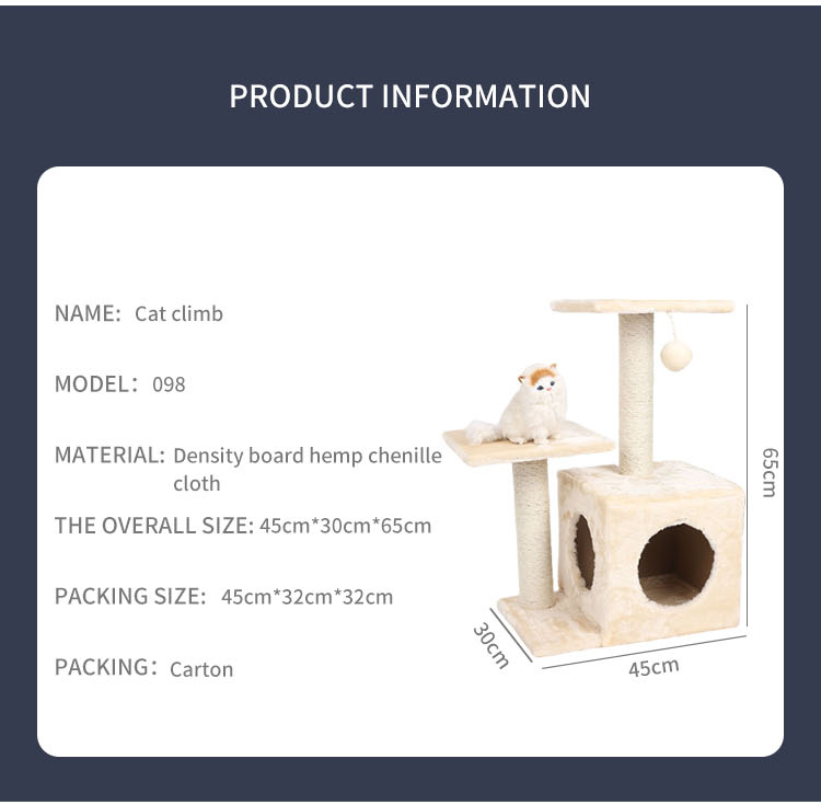 Hot Sell simple happy pet modern cat tree for cat play