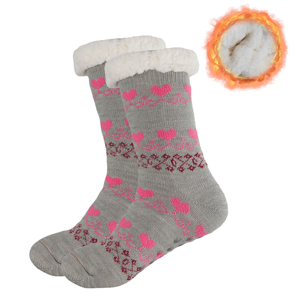 Горячая Распродажа, теплые Нескользящие толстые термоноски-тапочки, готовые к отправке