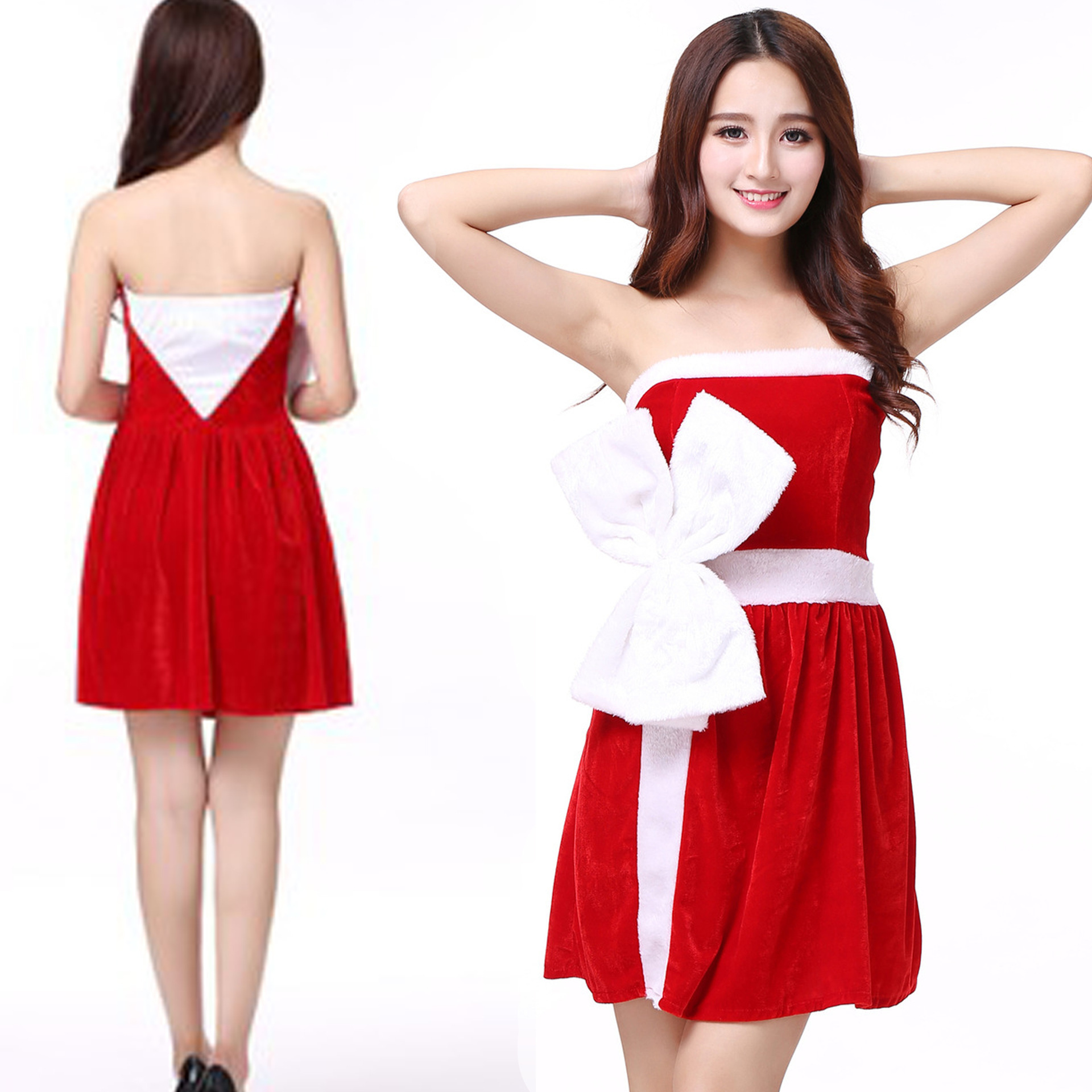 Новый дизайн, Женская рождественская одежда, костюм с тремя точками, для молодых девушек, нижнее белье, футболка