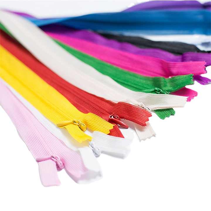 high quality 3# invisible fabric tape nylon coil zipper close