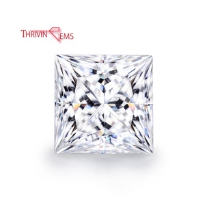 5.5x5.5mm 1 carat square shaped princess cut GH color forever brilliant loose diamond VVS moissanite for jewelry set