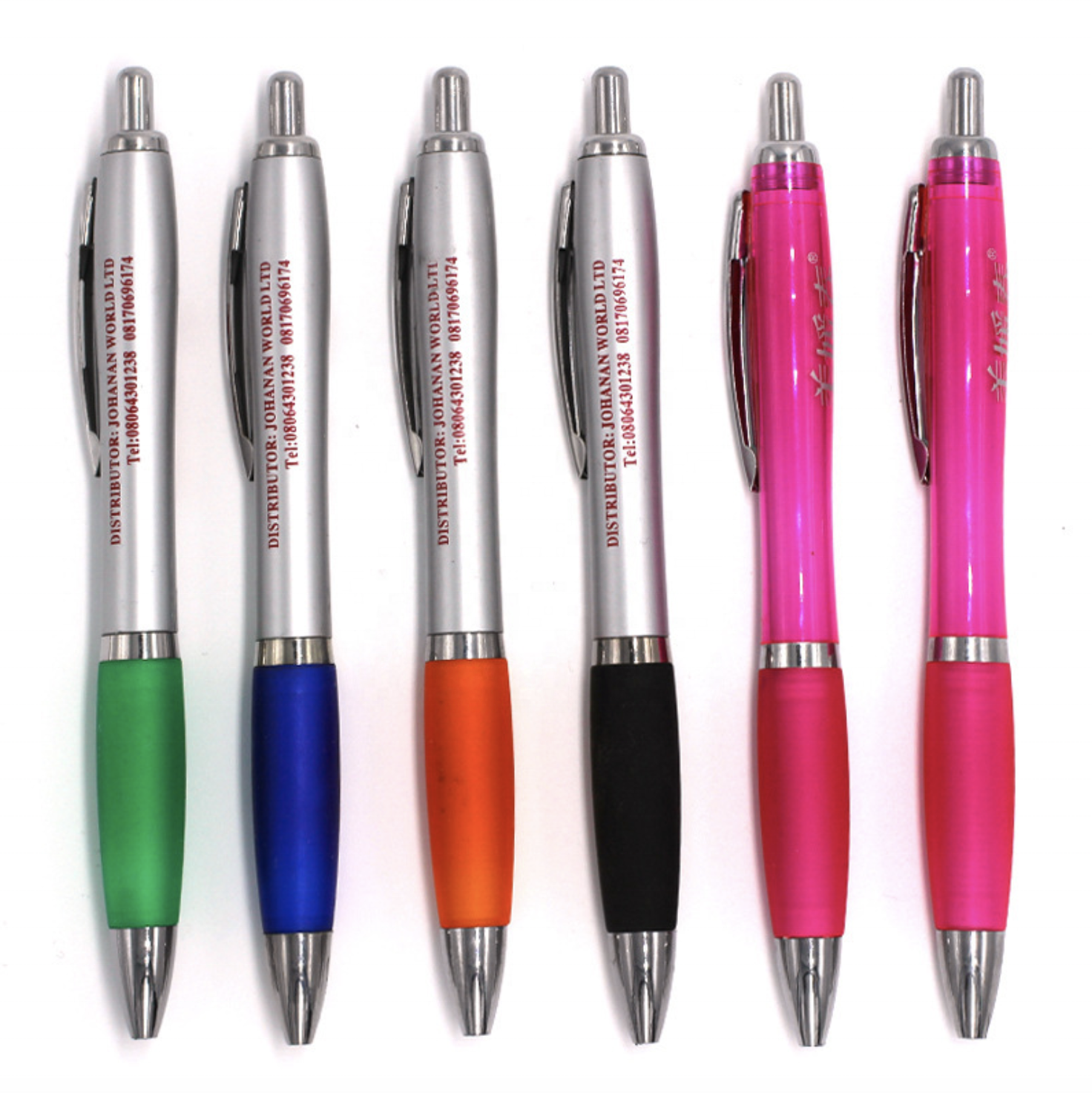 Printed Pens Personalised promotional pens image curvy wholesale Pens x 200