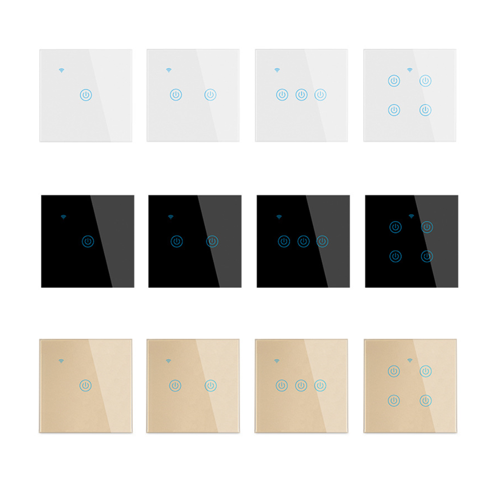 CE Rohs EU Standard Smart Life 1 Gang Remote Control Wifi Touch Switch works with Google home Alexa IFTTT